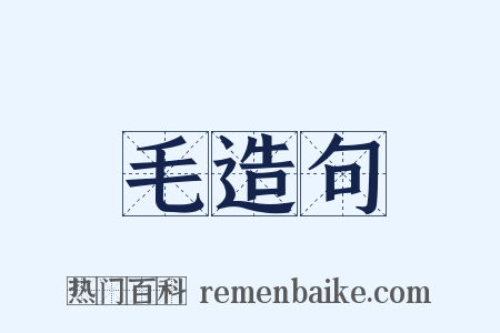 毛造句是什么意思的图片